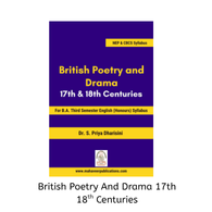 British  Poetry And Drama 17th &18th Centuries